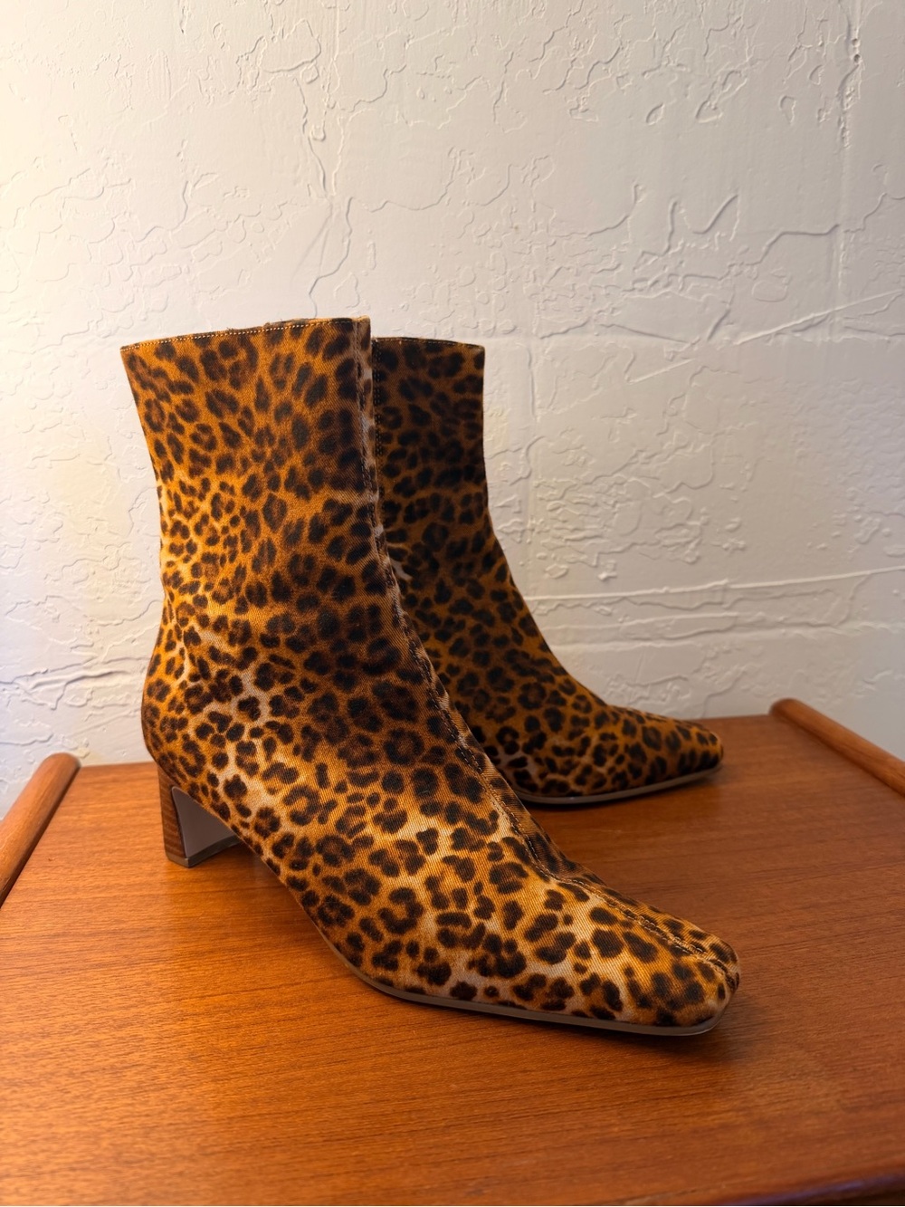 Vintage leopard print boots